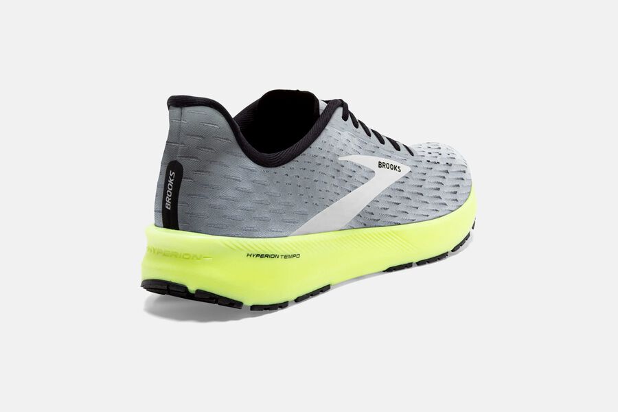 Brooks Running Shoes Mens Grey/Black - Hyperion Tempo Road - 2845-WEGJN